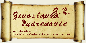 Živoslavka Mudrenović vizit kartica